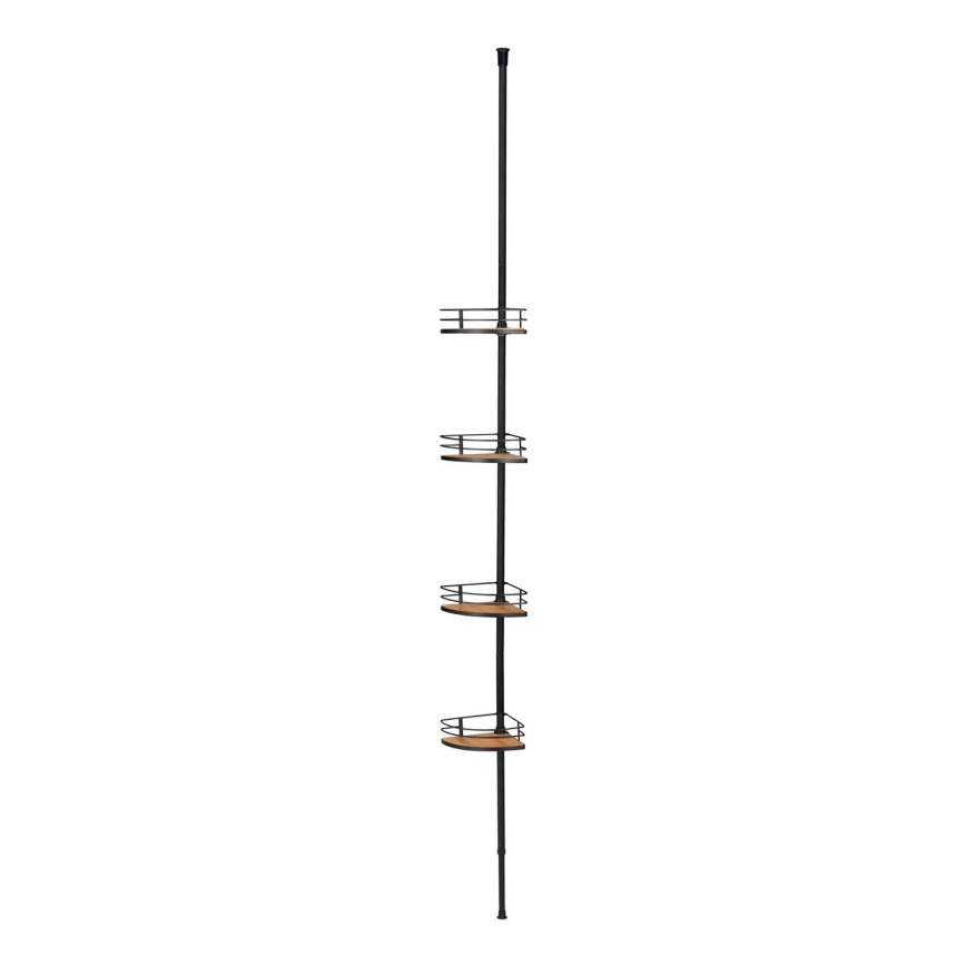 WENKO 24756100-Γωνιακό ράφι DOLCEDO 31x20 cm ανοξείδωτο ατσάλι/μαύρο/καφέ