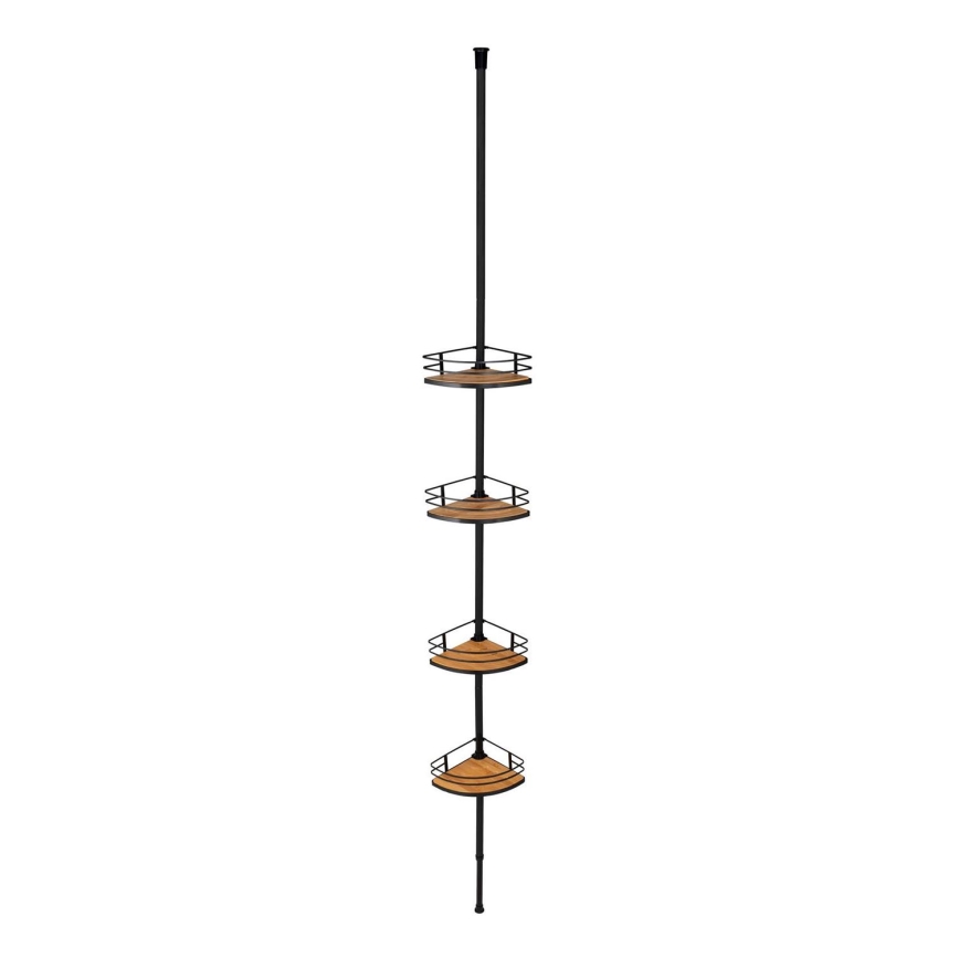 WENKO 24756100-Γωνιακό ράφι DOLCEDO 31x20 cm ανοξείδωτο ατσάλι/μαύρο/καφέ