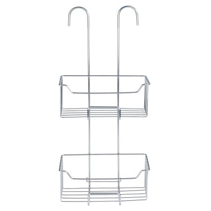 WENKO 24758100 - Ράφι ντους MILO 25x55 cm ασημί/διάφανο