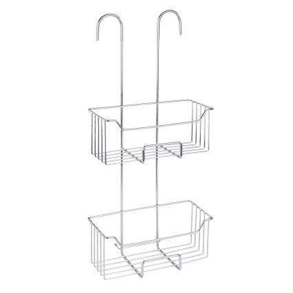 WENKO 24758100 - Ράφι ντους MILO 25x55 cm ασημί/διάφανο