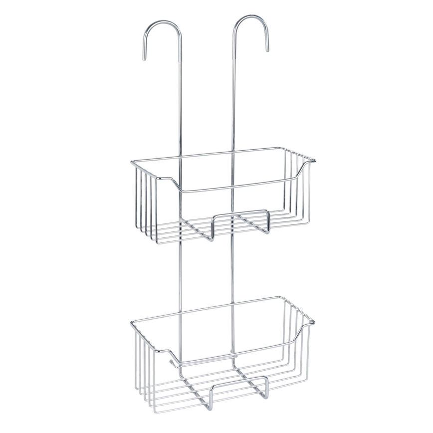 WENKO 24758100 - Ράφι ντους MILO 25x55 cm ασημί/διάφανο