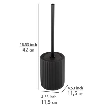 WENKO 24805100 - Βούρτσα WC BELLUNO 11,5x42 cm μαύρη