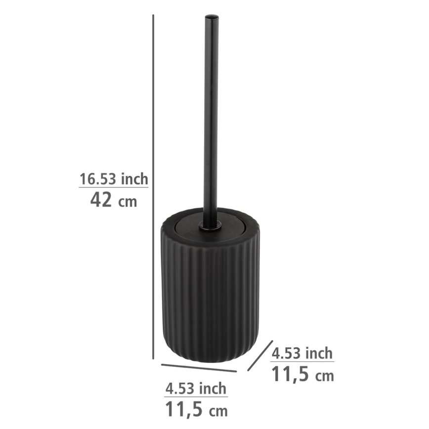 WENKO 24805100 - Βούρτσα WC BELLUNO 11,5x42 cm μαύρη