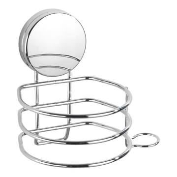 WENKO 24857100-Βάση για πιστολάκι STATIC-LOC + OSIMO 14x13 cm γυαλιστερό χρώμιο