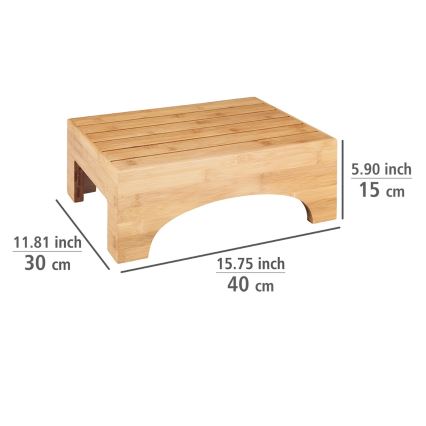 WENKO 24870100 - Σκαμπό BAMBUSA 40x30 cm, καφέ