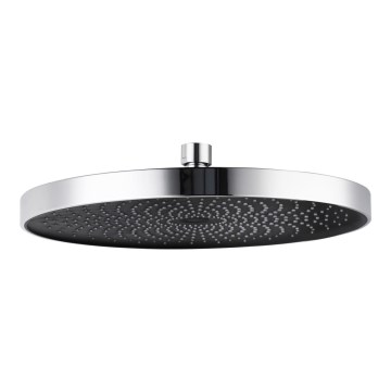WENKO 24910100 - Κεφαλή ντους SOFTWATER 26x26 cm γυαλιστερό χρώμιο/μαύρο