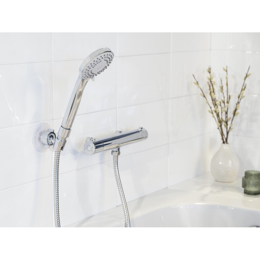 WENKO 24918100 - Κεφαλή ντους BASIC LINE 9,5 x 9,5 εκ. γυαλιστερό χρώμιο/ασημί