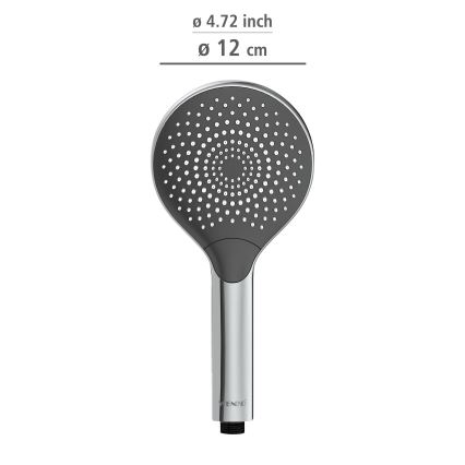 WENKO 24921100 - Κεφαλή ντους Σύστημα Εξοικονόμησης Νερού 12x12 cm γυαλιστερό χρώμιο/γκρι