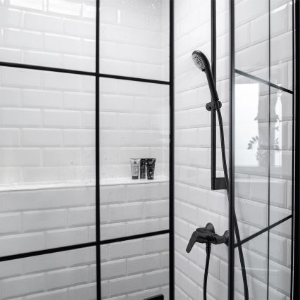 WENKO 24924100 - Κεφαλή ντους WATERSAVING SYSTEM 11x11 cm μαύρη