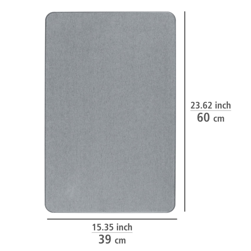 WENKO 24936100-Πατάκι μπάνιου SIMI 39x60 εκ. γκρι