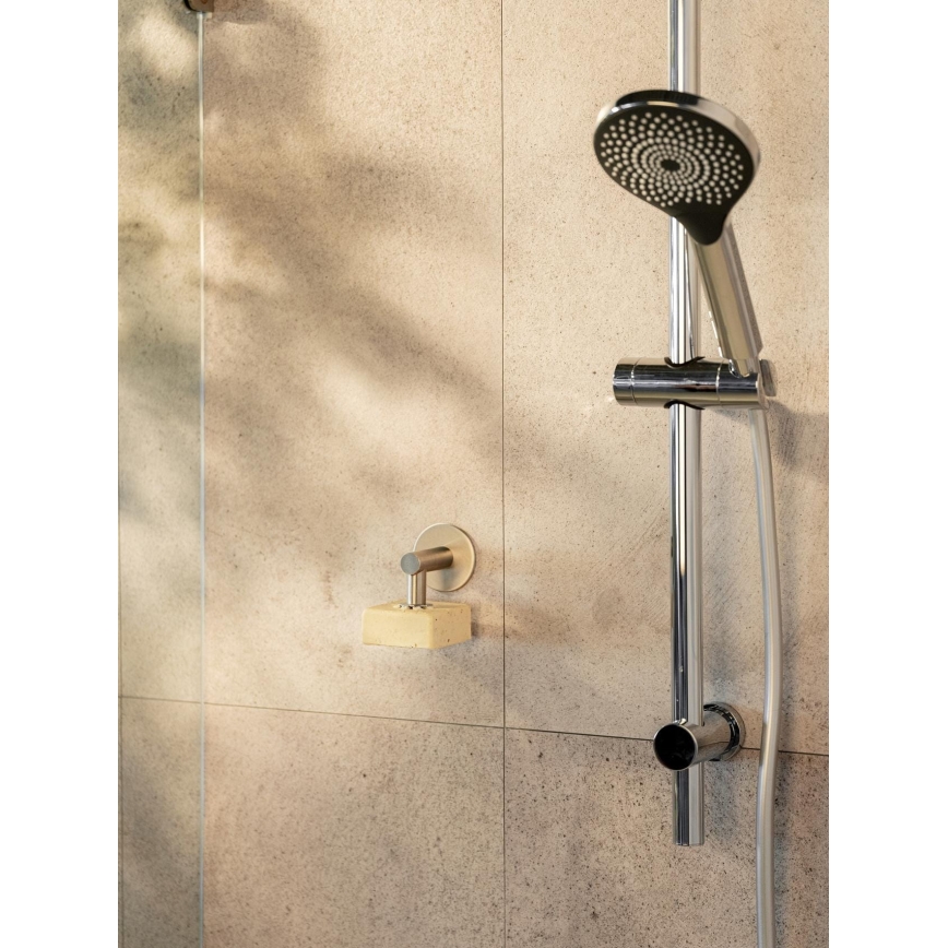 WENKO 24971100-Βάση σαπουνιού TURBO-LOC 4,5x7 cm ασημί