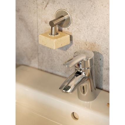 WENKO 24971100-Βάση σαπουνιού TURBO-LOC 4,5x7 cm ασημί