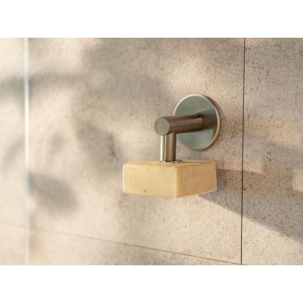 WENKO 24971100-Βάση σαπουνιού TURBO-LOC 4,5x7 cm ασημί