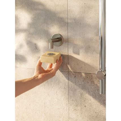 WENKO 24971100-Βάση σαπουνιού TURBO-LOC 4,5x7 cm ασημί