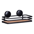 WENKO 24979800-Ράφι ALBA 26,5x12,5 cm μαύρο/καφέ