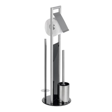 WENKO 24981800 - Σετ WC RAVINA 20x70 cm ανοξείδωτο/ασημί