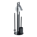WENKO 24982800 - Σετ WC RAVINA 20x70 cm ανοξείδωτο/μαύρο