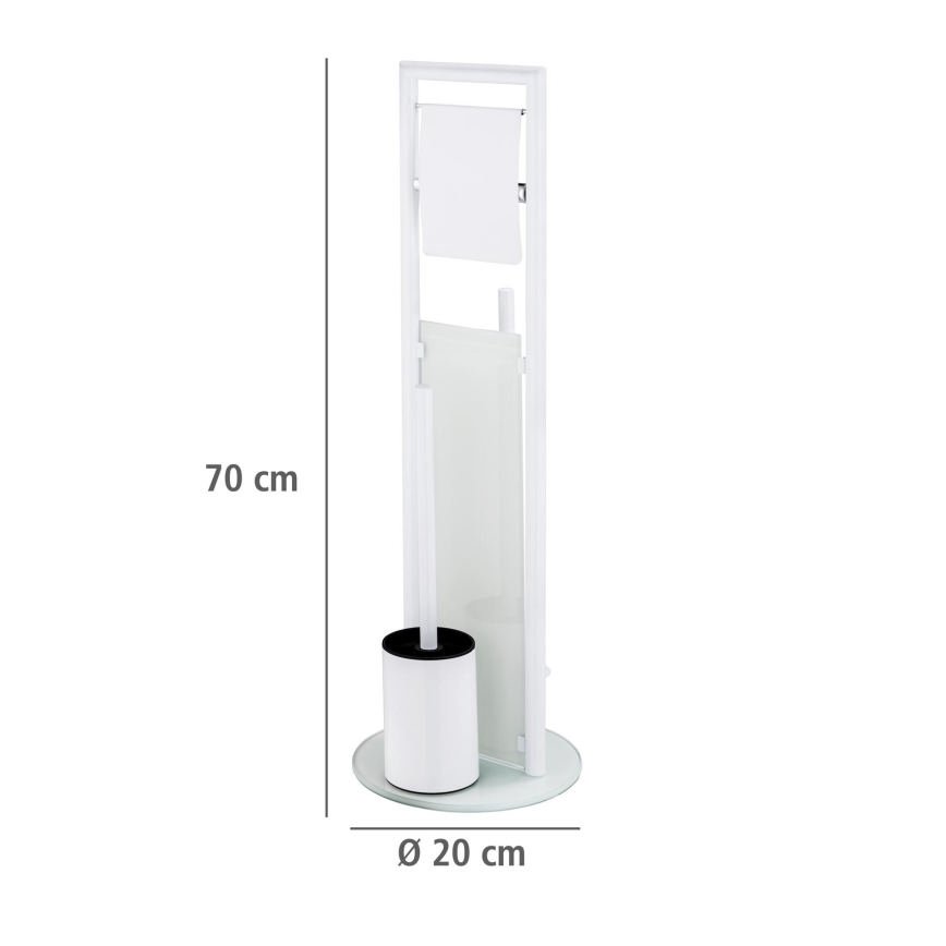 WENKO 24983800 - Σετ WC RAVINA 20x70 cm ανοξείδωτο/λευκό