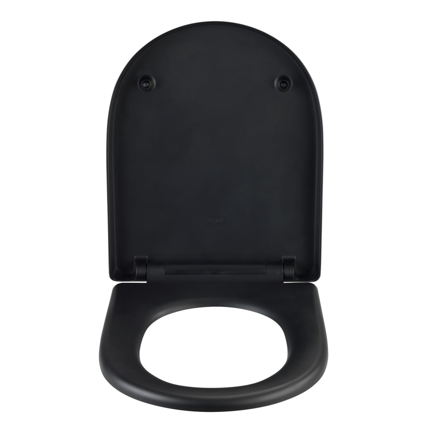 WENKO 24989100 - Κάθισμα WC EXCLUSIVE 36,5x45 cm μαύρο/ασημί