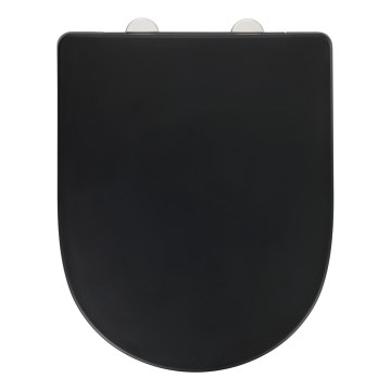 WENKO 24989100-WC κάθισμα EXCLUSIVE 36,5x45 cm μαύρο/ασημί