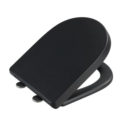 WENKO 24989100-WC κάθισμα EXCLUSIVE 36,5x45 cm μαύρο/ασημί