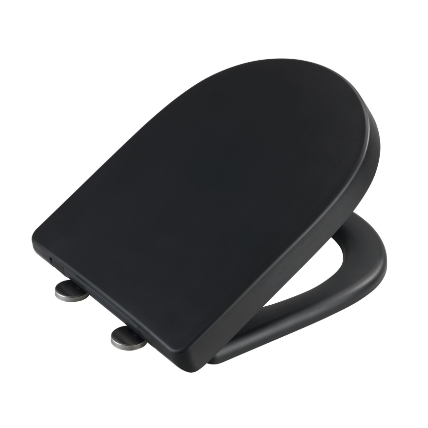 WENKO 24989100-WC κάθισμα EXCLUSIVE 36,5x45 cm μαύρο/ασημί
