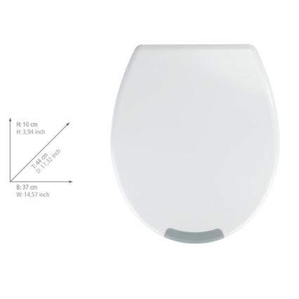WENKO 25005100-Κάθισμα τουαλέτας SECURA 37 x 44 εκ. λευκό/γκρι