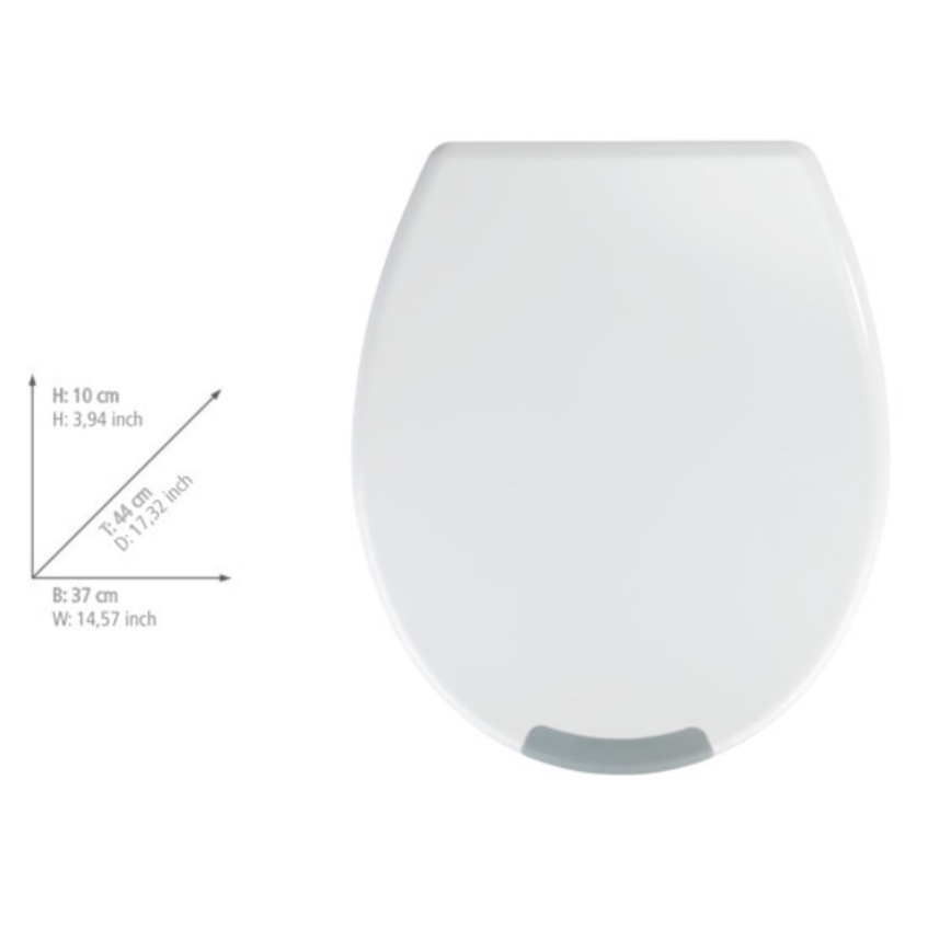 WENKO 25005100-Κάθισμα τουαλέτας SECURA 37 x 44 εκ. λευκό/γκρι