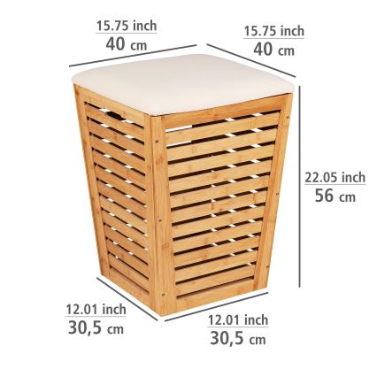 WENKO 25143100 - Καλάθι ρούχων BAMBUSA 40x56 cm καφέ