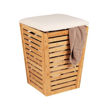WENKO 25143100 - Καλάθι ρούχων BAMBUSA 40x56 cm καφέ