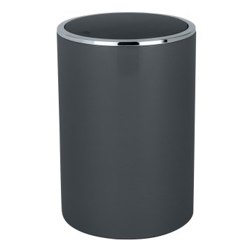 WENKO 25146100 - Κάδος INCA 18,5x25,5 cm ανθρακί/γυαλιστερό χρώμιο