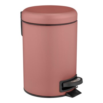 WENKO 25155100 - Κάδος απορριμμάτων LEMAN 17x25 cm ροζ/μαύρο