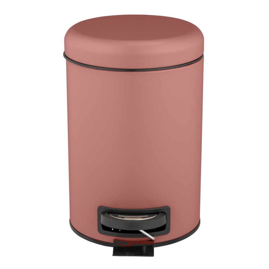 WENKO 25155100 - Κάδος απορριμμάτων LEMAN 17x25 cm ροζ/μαύρο
