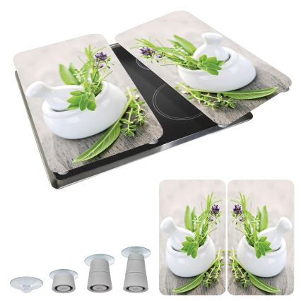 WENKO 2521420100 - Κάλυμμα για εστία 52 x 30 εκ. πολύχρωμο/γκρι/διαφανές