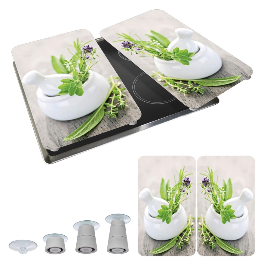 WENKO 2521420100 - Κάλυμμα για εστία 52 x 30 εκ. πολύχρωμο/γκρι/διαφανές