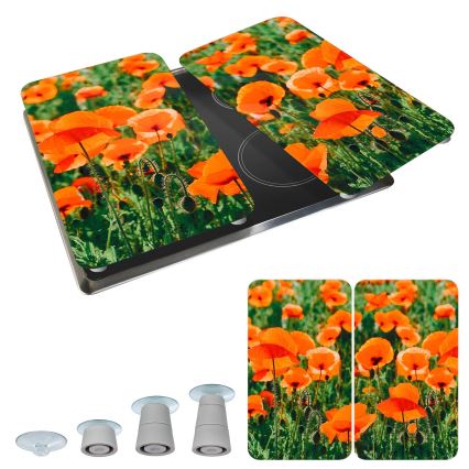 WENKO 2521434500-Πλάκα κάλυψης - Λουλούδι/Φυτό 30x52 cm πολύχρωμη