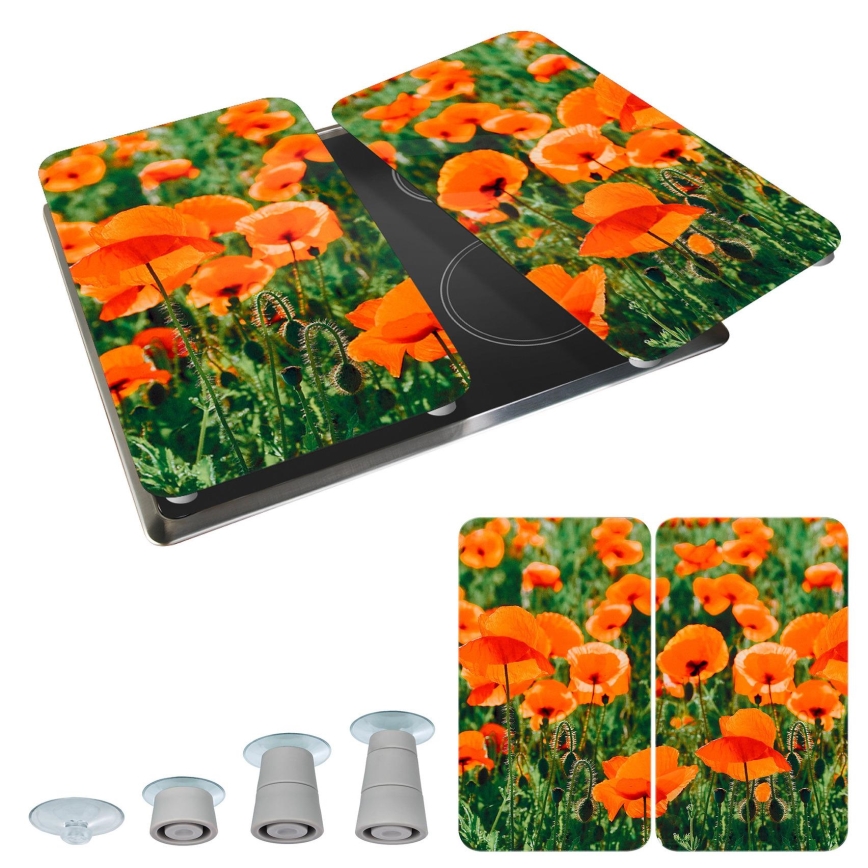 WENKO 2521434500-Πλάκα κάλυψης - Λουλούδι/Φυτό 30x52 cm πολύχρωμη