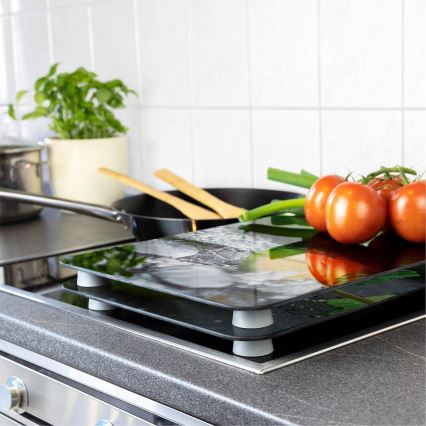 WENKO 2521482100 - Κάλυμμα για εστία 52x30 cm πολύχρωμο/γκρι/διάφανο