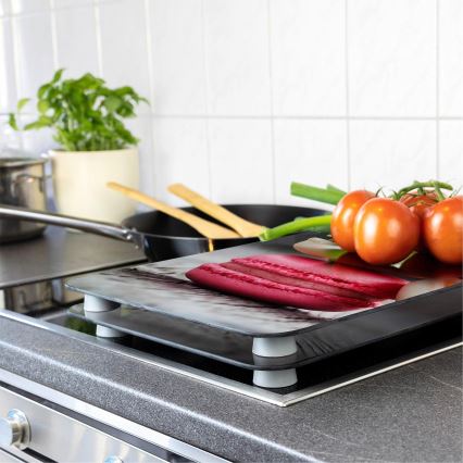 WENKO 2521496100 - Κάλυμμα για εστία 52x30 cm πολύχρωμο/γκρι/διάφανο