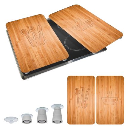 WENKO 2521497100 - Κάλυμμα για εστία 52x30 cm πολύχρωμο/γκρι/διάφανο