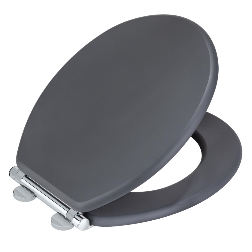 WENKO 25218100-WC κάθισμα λεκάνης MORRA 35x42 cm ανθρακί/ασημί