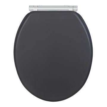 WENKO 25218100-WC κάθισμα λεκάνης MORRA 35x42 cm ανθρακί/ασημί