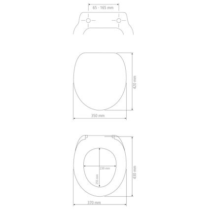 WENKO 25218100-WC κάθισμα λεκάνης MORRA 35x42 cm ανθρακί/ασημί