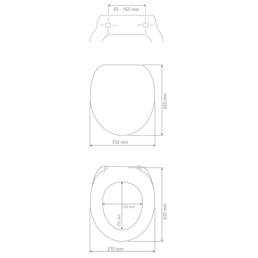 WENKO 25218100-WC κάθισμα λεκάνης MORRA 35x42 cm ανθρακί/ασημί