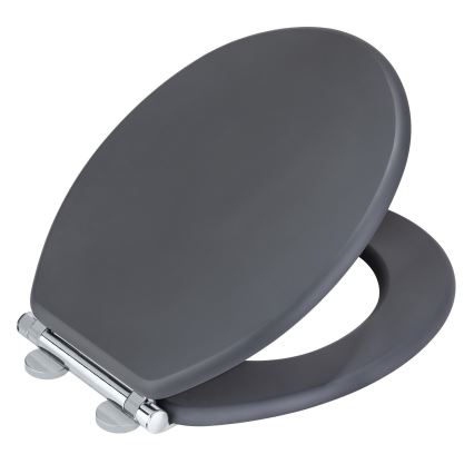 WENKO 25218100-WC κάθισμα λεκάνης MORRA 35x42 cm ανθρακί/ασημί
