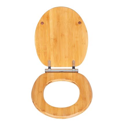 WENKO 25224100 - Κάθισμα WC BAMBOUSA 34,5x40,5 cm καφέ/ασημί