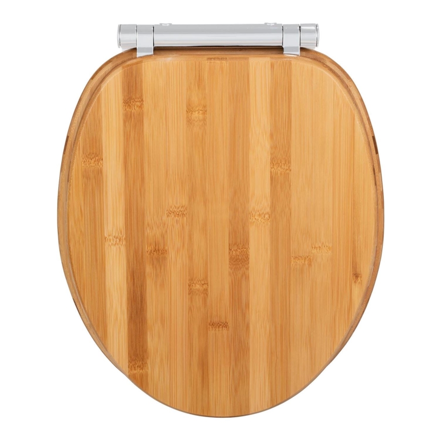 WENKO 25224100 - Κάθισμα WC BAMBOUSA 34,5x40,5 cm καφέ/ασημί