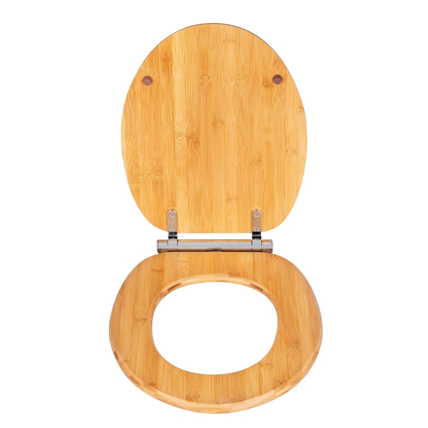 WENKO 25224100 - Κάθισμα WC BAMBOUSA 34,5x40,5 cm καφέ/ασημί