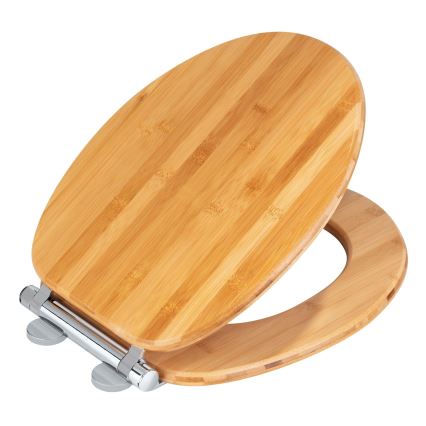 WENKO 25224100 - Κάθισμα WC BAMBOUSA 34,5x40,5 cm καφέ/ασημί