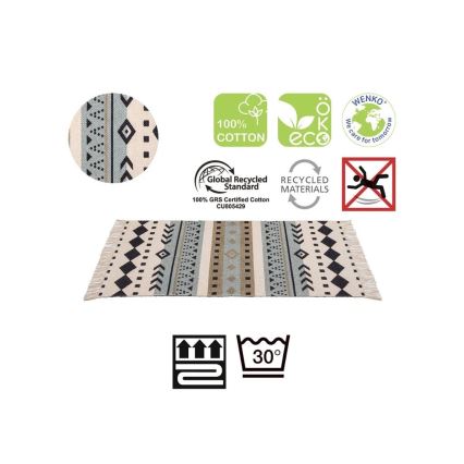 WENKO 25277100-Χαλάκι από ανακυκλωμένο βαμβάκι 80x50 cm πολύχρωμο